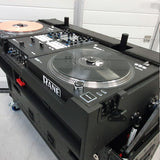 Flip-Ready Easy Retracting Hydraulic Lift Case for RANE Twelve Seventy and Seventy Two MKII Series , with Two Laptop Arms
