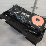 Flip-Ready Easy Retracting Hydraulic Lift Case for RANE Twelve Seventy and Seventy Two MKII Series , with Two Laptop Arms
