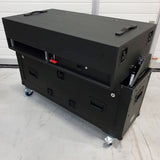 Flip-Ready Easy Retracting Hydraulic Lift Case for RANE Twelve Seventy and Seventy Two MKII Series , with Two Laptop Arms