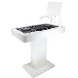 Control Tower DJ Podium with Road Cases for Pioneer DDJ-REV7 XDJ-XZ FLX10 RANE Four - White Finish