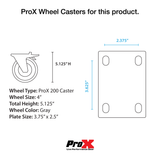 TruckPax Utility ATA Flight Case Truck Storage Road Case with Dividers Tray and 4" in casters – 24"x30"x36" Ext