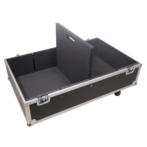 Universal ATA Dual Speaker Flight Case for 2x RCF NX12-SMA Turbosound TFM122m Speaker and similar sizes 23x18x13 in.