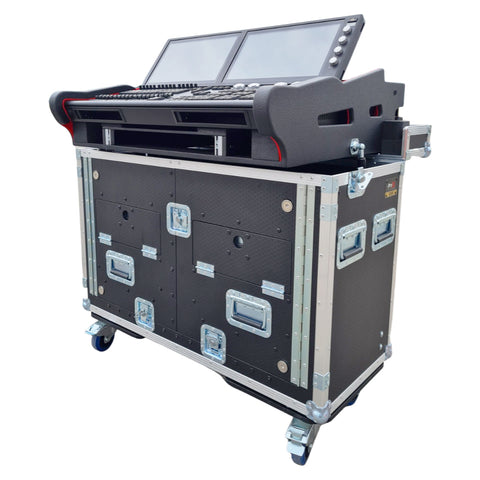 Flip-Ready™ Hydraulic Console Case for ChamSys MagicQ MQ500M w/ 2U Rack Space