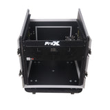 10U Vertical Rack Mount Flight Case with 10U Top for Mixer Combo Amp Rack with Laptop Shelf and Caster Wheels
