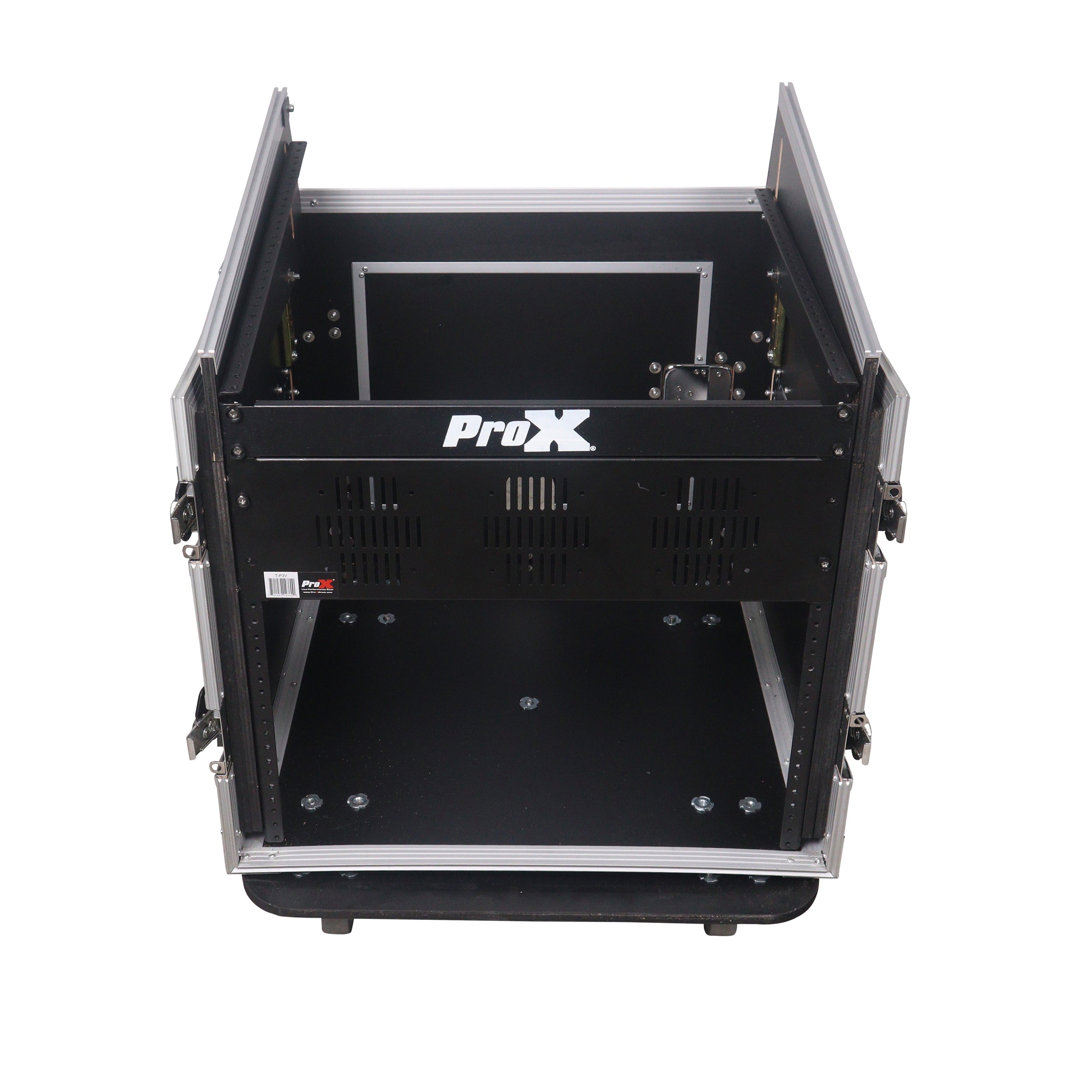 12U Vertical Rack Mount Flight Case with 10U Top for Mixer Combo Amp Rack with Caster Wheels