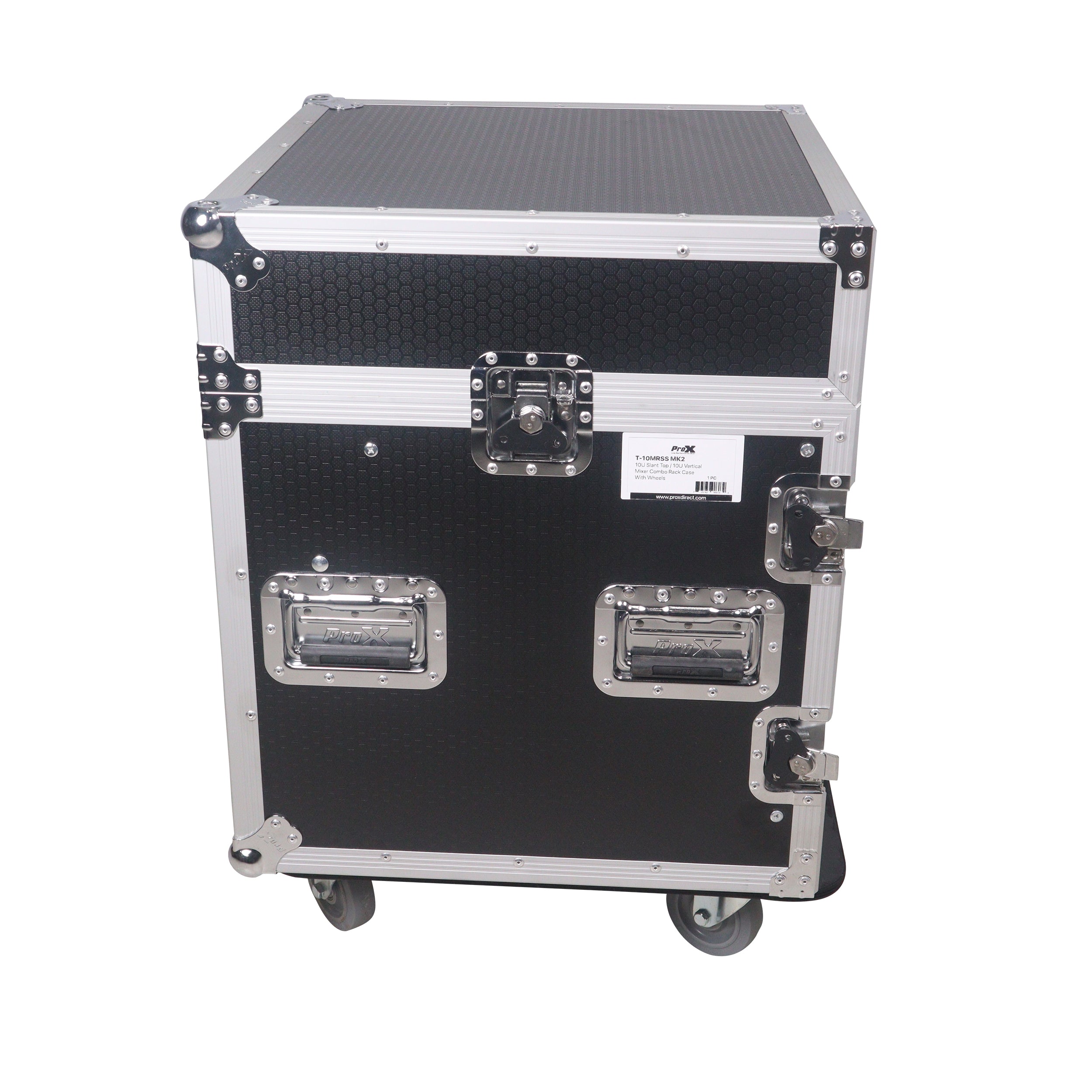 12U Vertical Rack Mount Flight Case with 10U Top for Mixer Combo Amp Rack with Caster Wheels