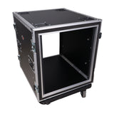 10U Space Shockproof Amp Rack ATA Flight Case 24 In Depth W-Casters