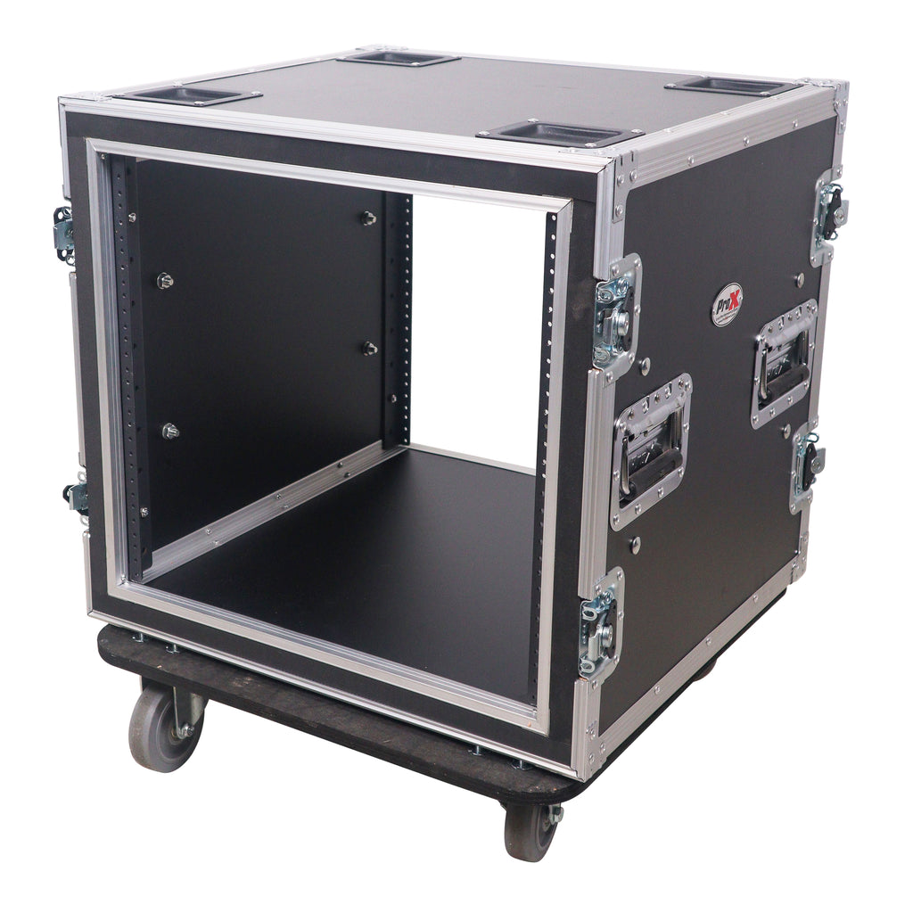 12U Space Shockproof Amp Rack ATA Flight Case 20" Depth