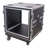 12U Space Shockproof Amp Rack ATA Flight Case 20" Depth