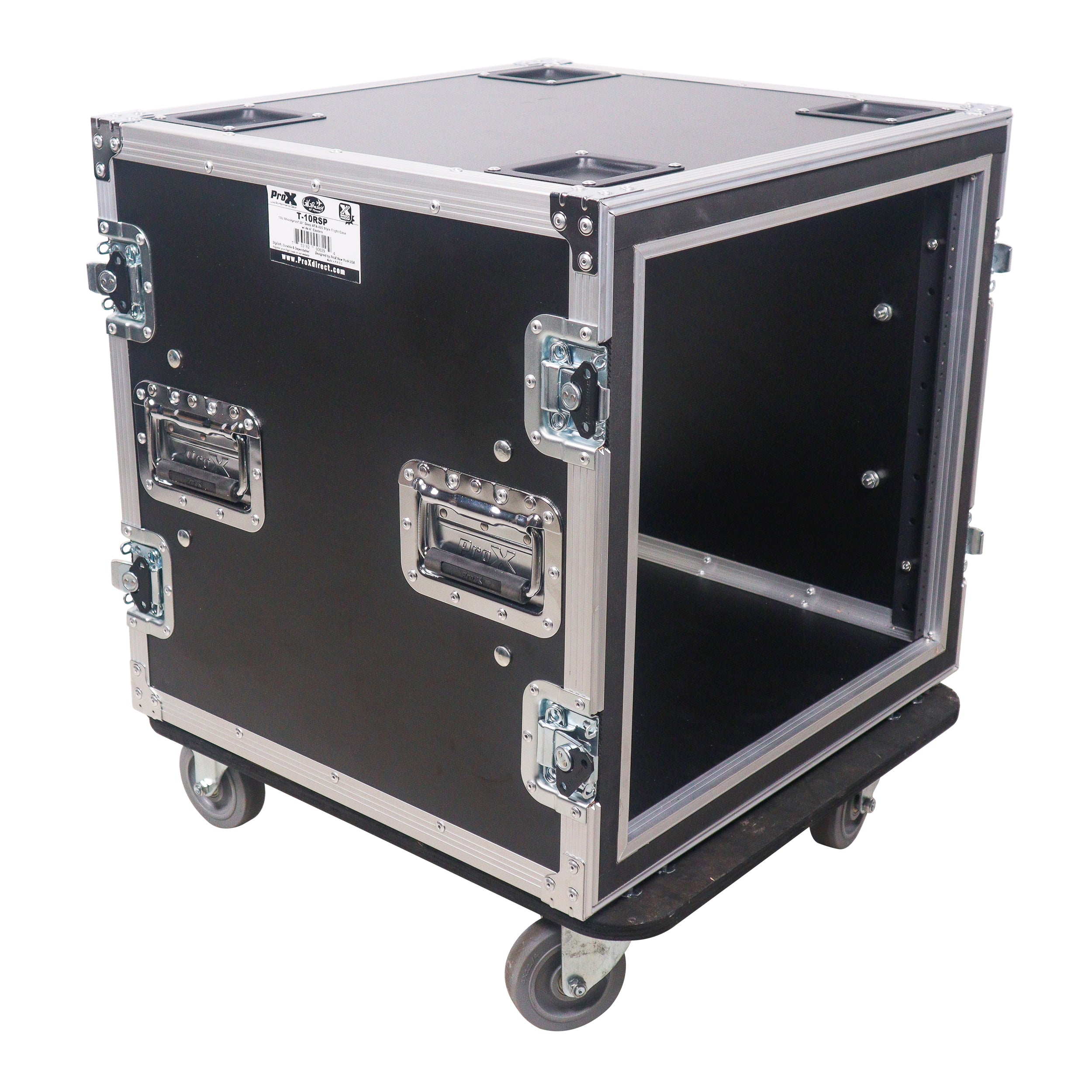 12U Space Shockproof Amp Rack ATA Flight Case 20" Depth