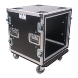 12U Space Shockproof Amp Rack ATA Flight Case 20" Depth