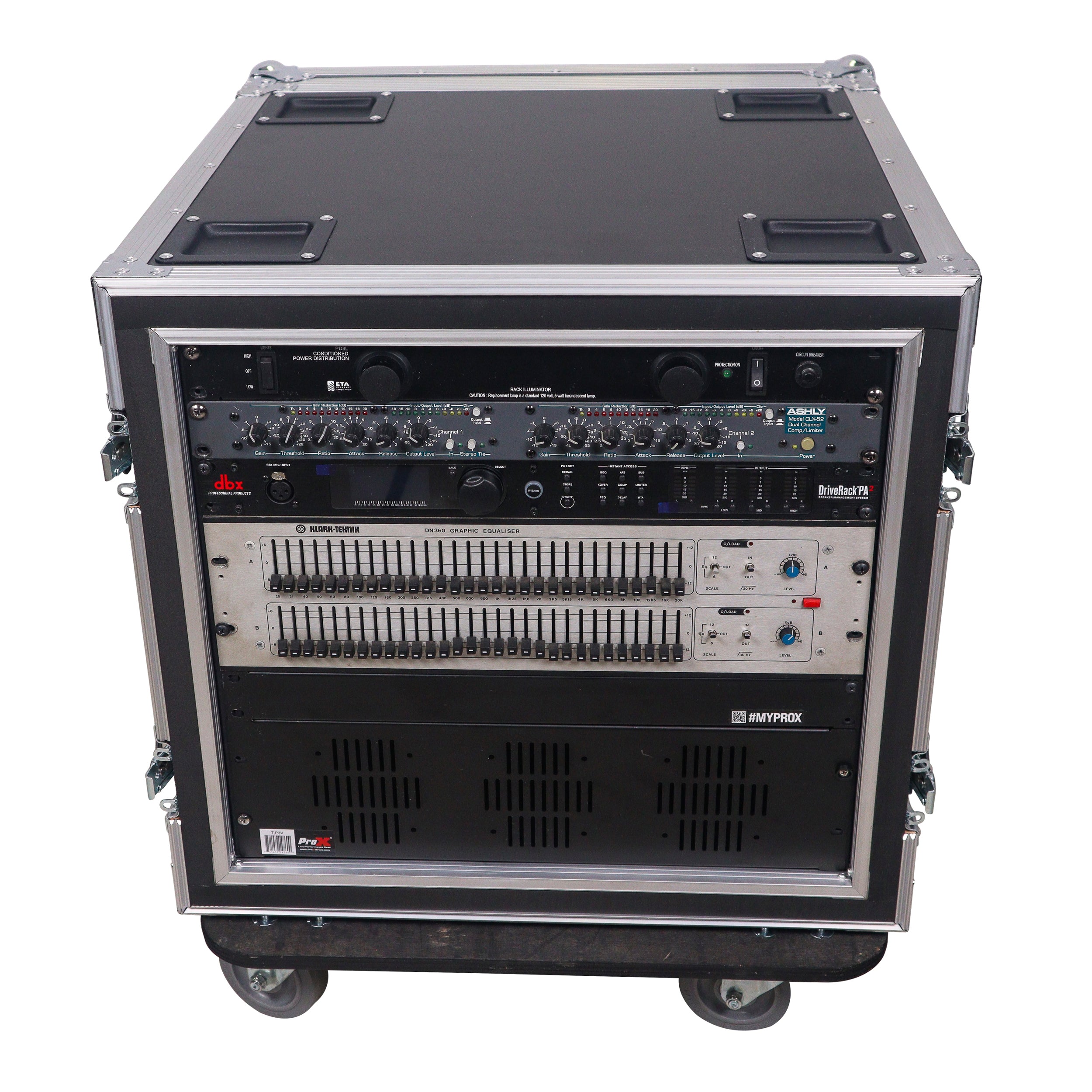 12U Space Shockproof Amp Rack ATA Flight Case 20" Depth