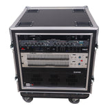 12U Space Shockproof Amp Rack ATA Flight Case 20" Depth
