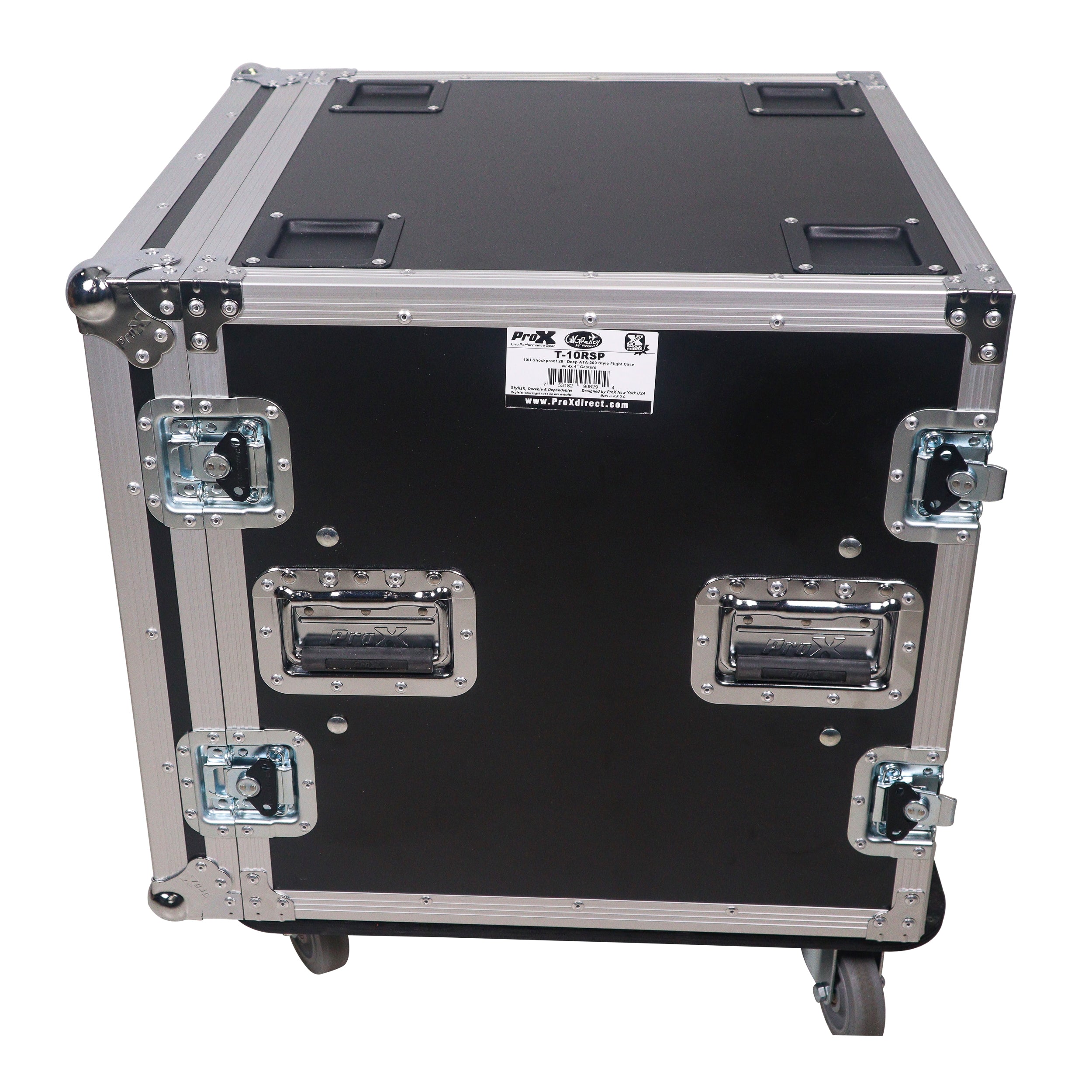 12U Space Shockproof Amp Rack ATA Flight Case 20" Depth