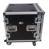 12U Space Shockproof Amp Rack ATA Flight Case 20" Depth