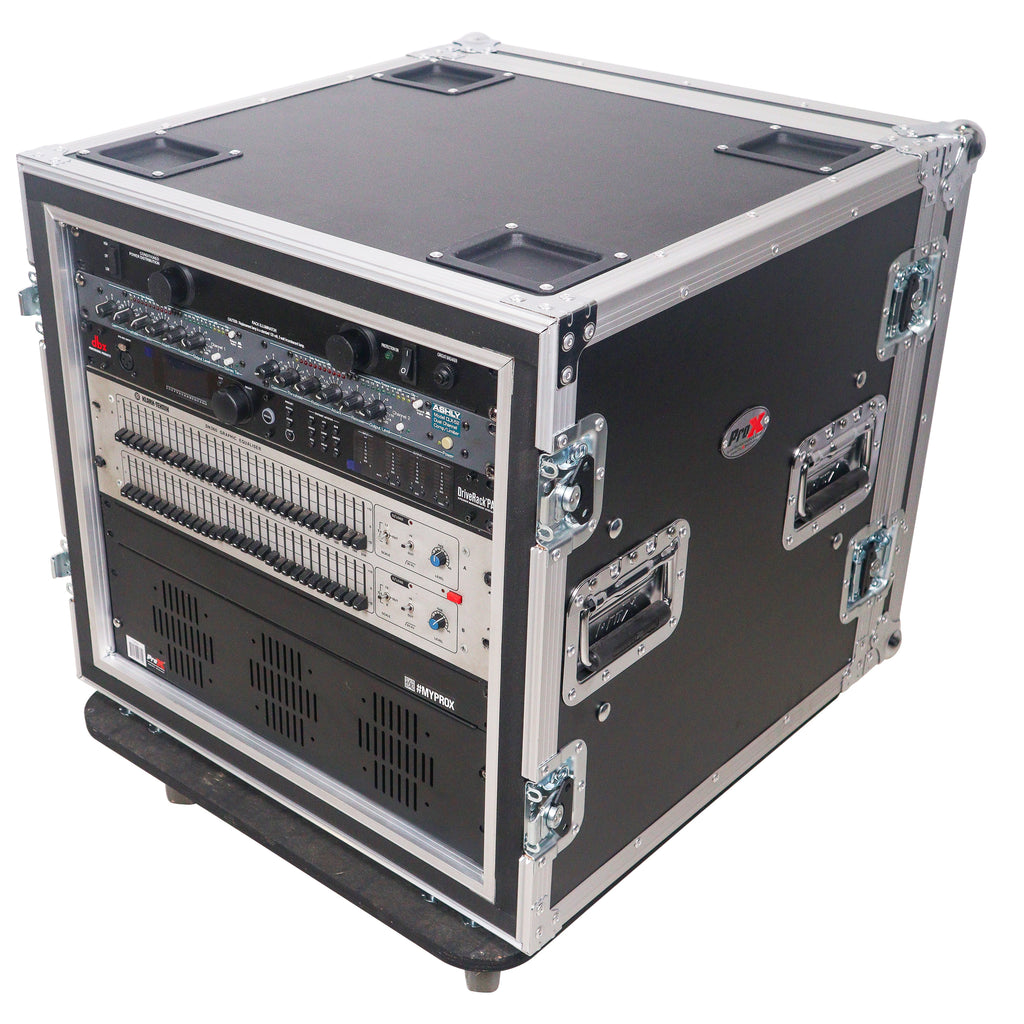 12U Space Shockproof Amp Rack ATA Flight Case 20" Depth