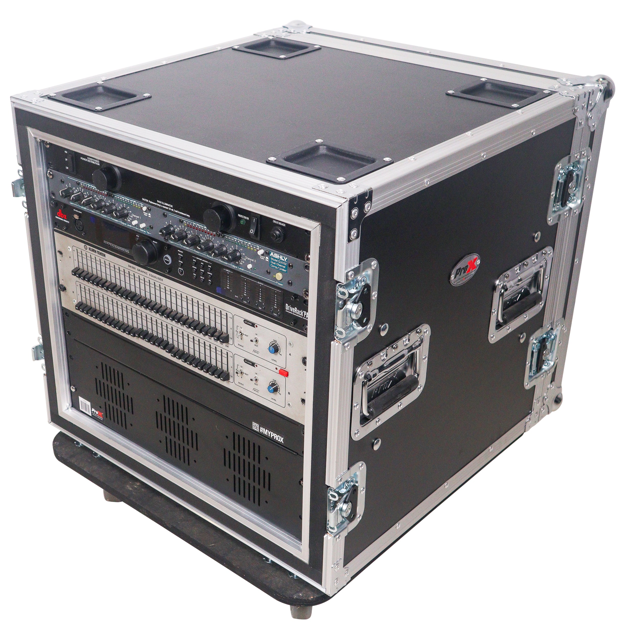 12U Space Shockproof Amp Rack ATA Flight Case 20" Depth