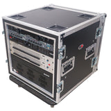 12U Space Shockproof Amp Rack ATA Flight Case 20" Depth