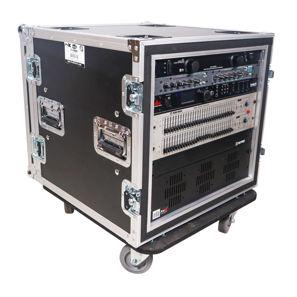 12U Space Shockproof Amp Rack ATA Flight Case 20" Depth