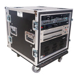 12U Space Shockproof Amp Rack ATA Flight Case 20" Depth