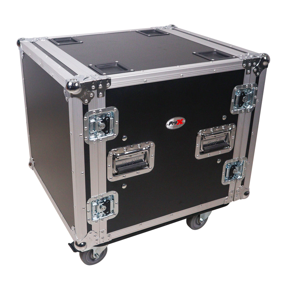 12U Space Shockproof Amp Rack ATA Flight Case 20" Depth