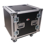 12U Space Shockproof Amp Rack ATA Flight Case 20" Depth