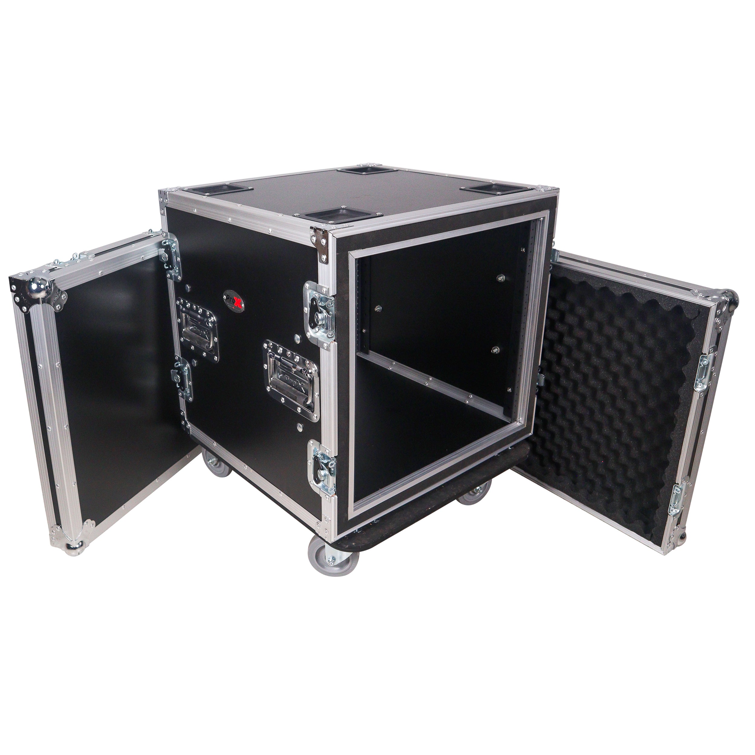 12U Space Shockproof Amp Rack ATA Flight Case 20" Depth