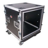 12U Space Shockproof Amp Rack ATA Flight Case 20" Depth