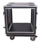 12U Space Shockproof Amp Rack ATA Flight Case 20" Depth