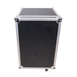 14U Vertical Rack Mount Flight Case with 10U Top for Mixer Combo Amp Rack with Caster Wheels