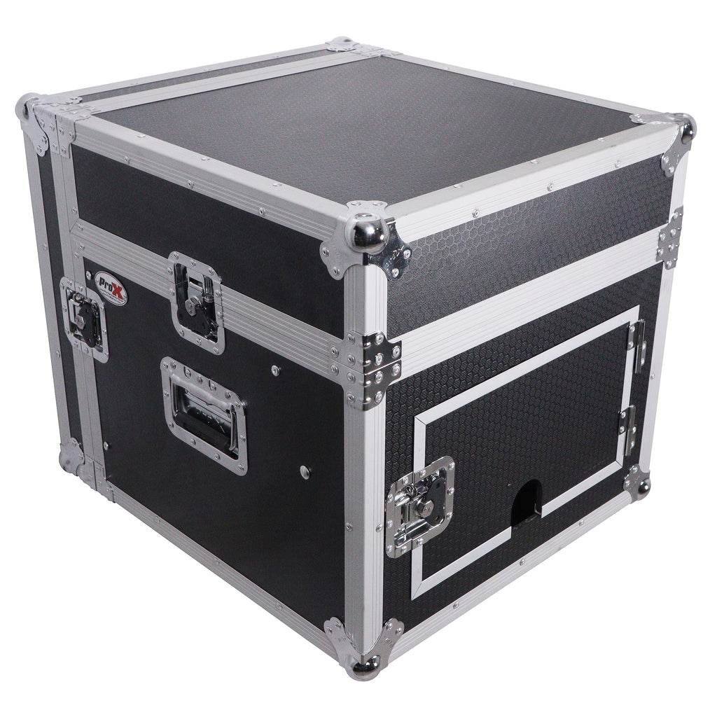 6U Vertical Rack Mount Flight Case with 10U Top for Mixer Combo Amp Rack