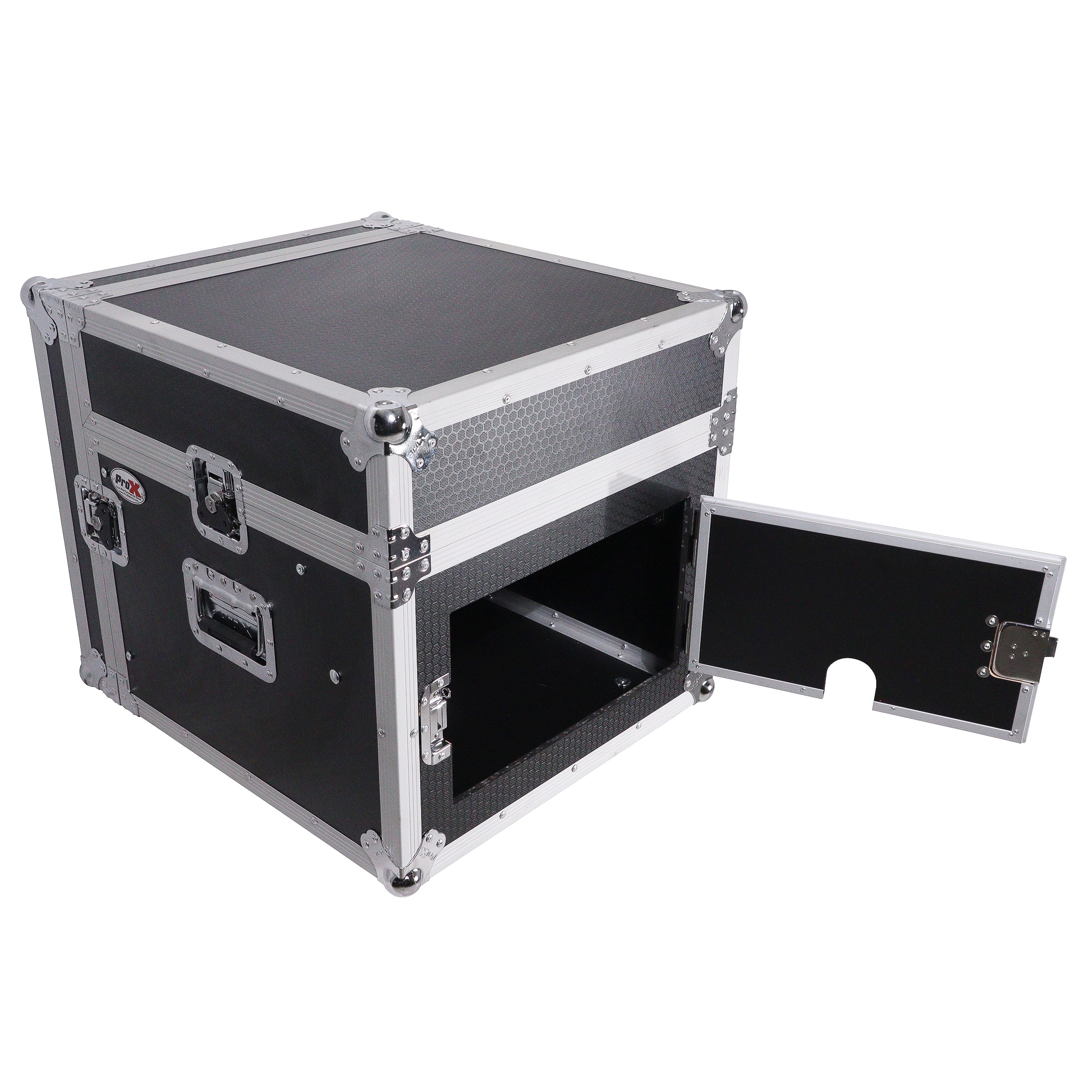 6U Vertical Rack Mount Flight Case with 10U Top for Mixer Combo Amp Rack