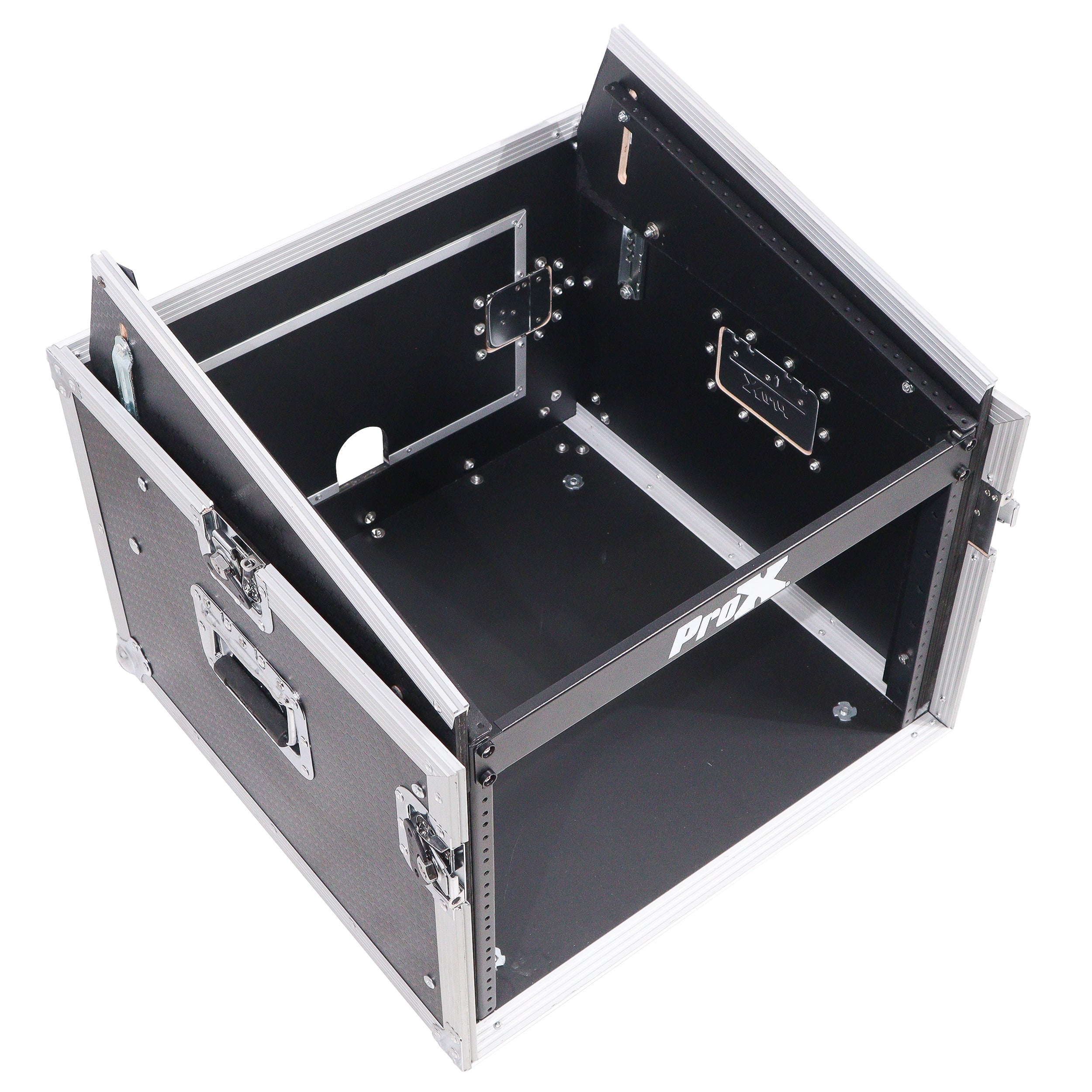 6U Vertical Rack Mount Flight Case with 10U Top for Mixer Combo Amp Rack