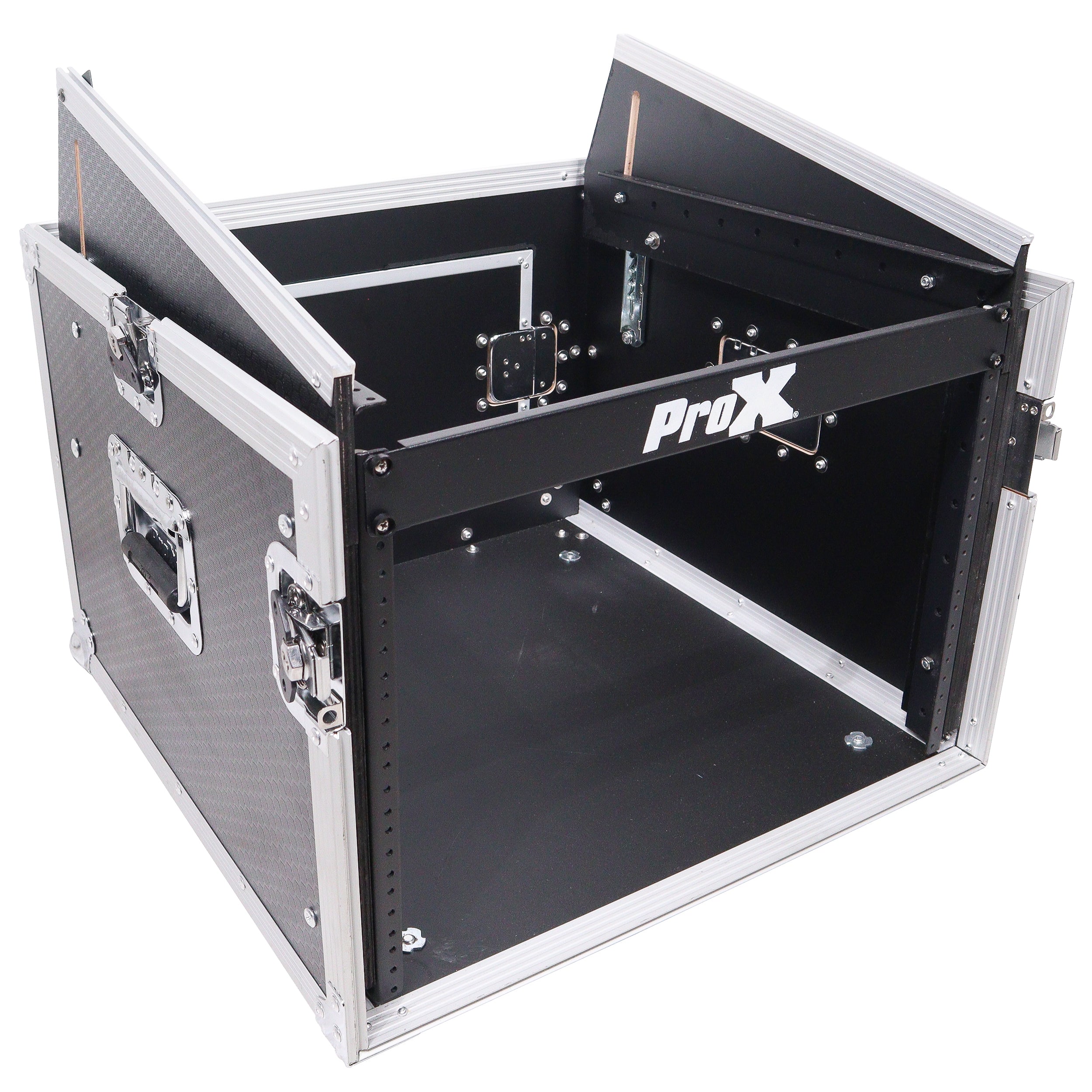6U Vertical Rack Mount Flight Case with 10U Top for Mixer Combo Amp Rack