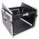 6U Vertical Rack Mount Flight Case with 10U Top for Mixer Combo Amp Rack