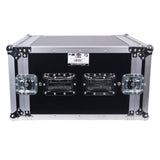 ATA Style 6U Rack Space Shockproof Amp Rack Mount Case 20 in. Depth with recessed handles