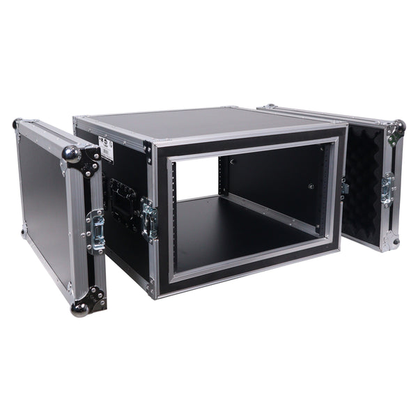 ATA Style 6U Rack Space Shockproof Amp Rack Mount Case 20 in. Depth with recessed handles