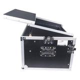 8U Vertical Rack Mount Flight Case with 10U Top for Mixer Combo Amp Rack with Laptop Shelf