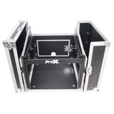 8U Vertical Rack Mount Flight Case with 10U Top for Mixer Combo Amp Rack