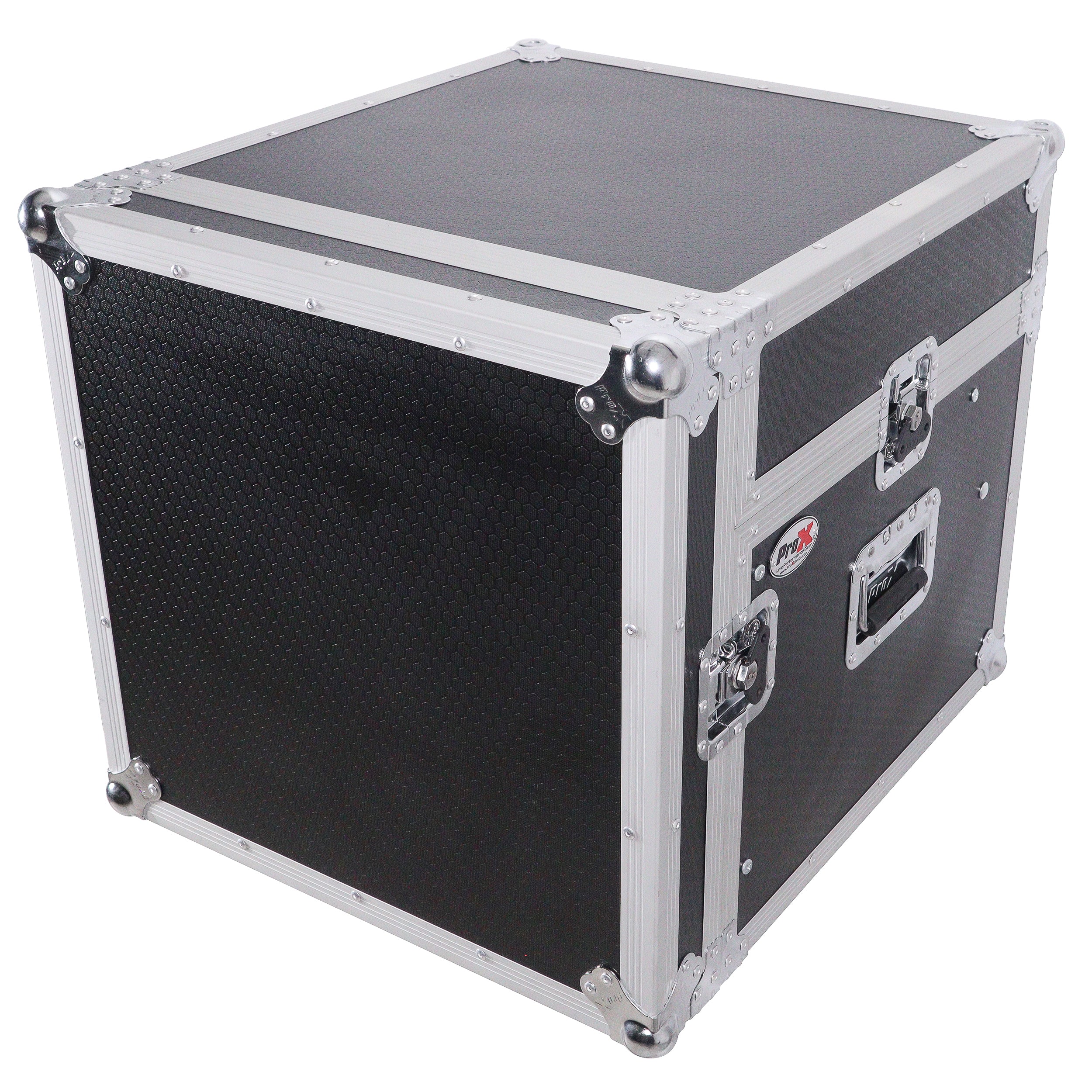 8U Vertical Rack Mount Flight Case with 10U Top for Mixer Combo Amp Rack