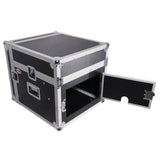 8U Vertical Rack Mount Flight Case with 10U Top for Mixer Combo Amp Rack