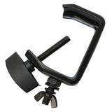 Light Duty Aluminum C Style M10 Clamp with Flat Thumbscrew for 2" Truss Tube Capacity 45 lbs Black Finish