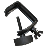 Light Duty Aluminum C Style M10 Clamp with Flat Thumbscrew for 2" Truss Tube Capacity 45 lbs Black Finish