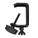 Light Duty Aluminum C Style M10 Clamp with Flat Thumbscrew for 2" Truss Tube Capacity 45 lbs Black Finish