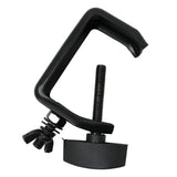 Light Duty Aluminum C Style M10 Clamp with Flat Thumbscrew for 2" Truss Tube Capacity 45 lbs Black Finish
