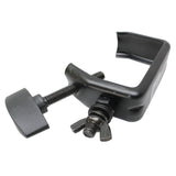 Light Duty Aluminum C Style M10 Clamp with Flat Thumbscrew for 2" Truss Tube Capacity 45 lbs Black Finish