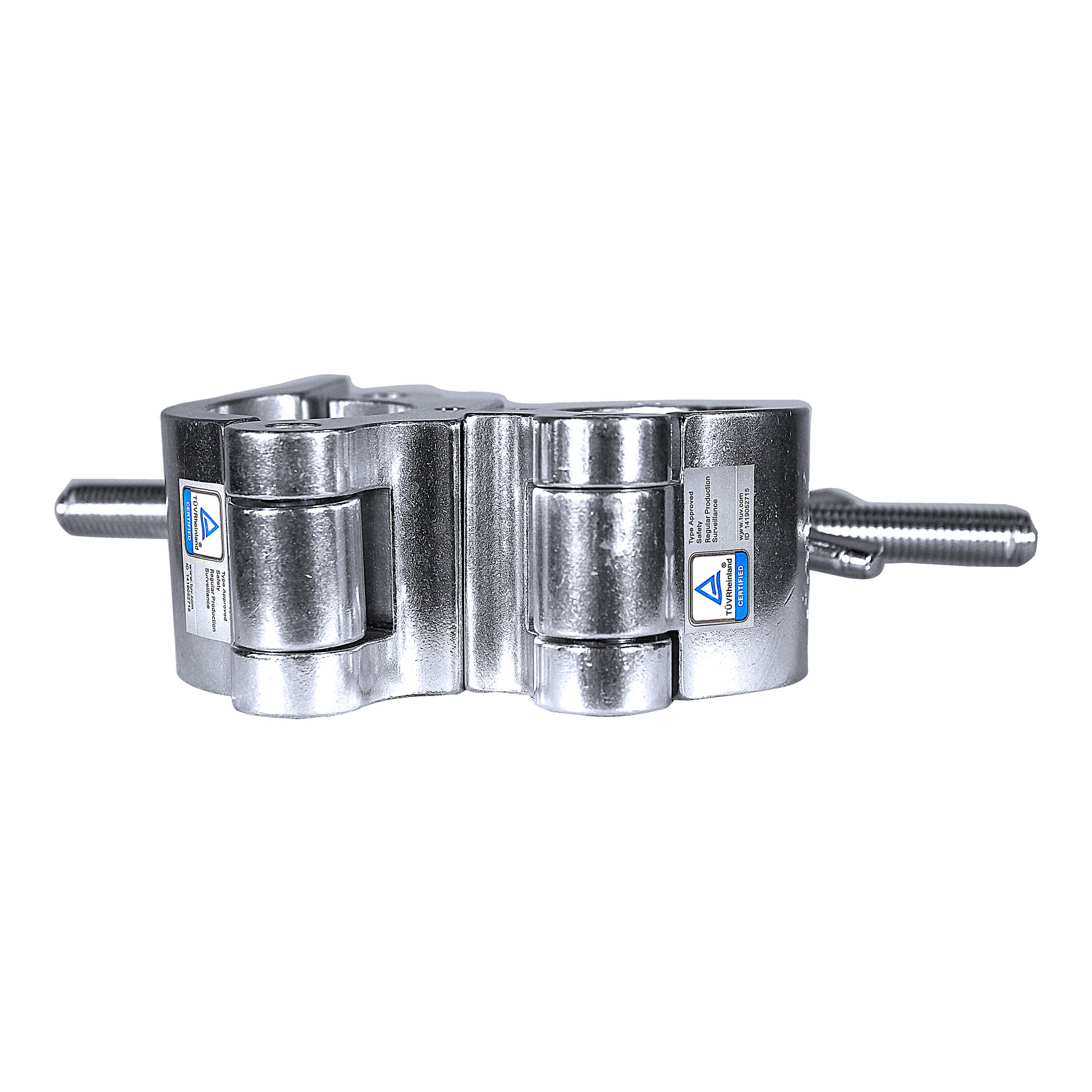 Aluminum Pro O-Style M10 Dual Clamp with Big Wing Knob for 2" Truss Tube Capacity 1102 lbs.