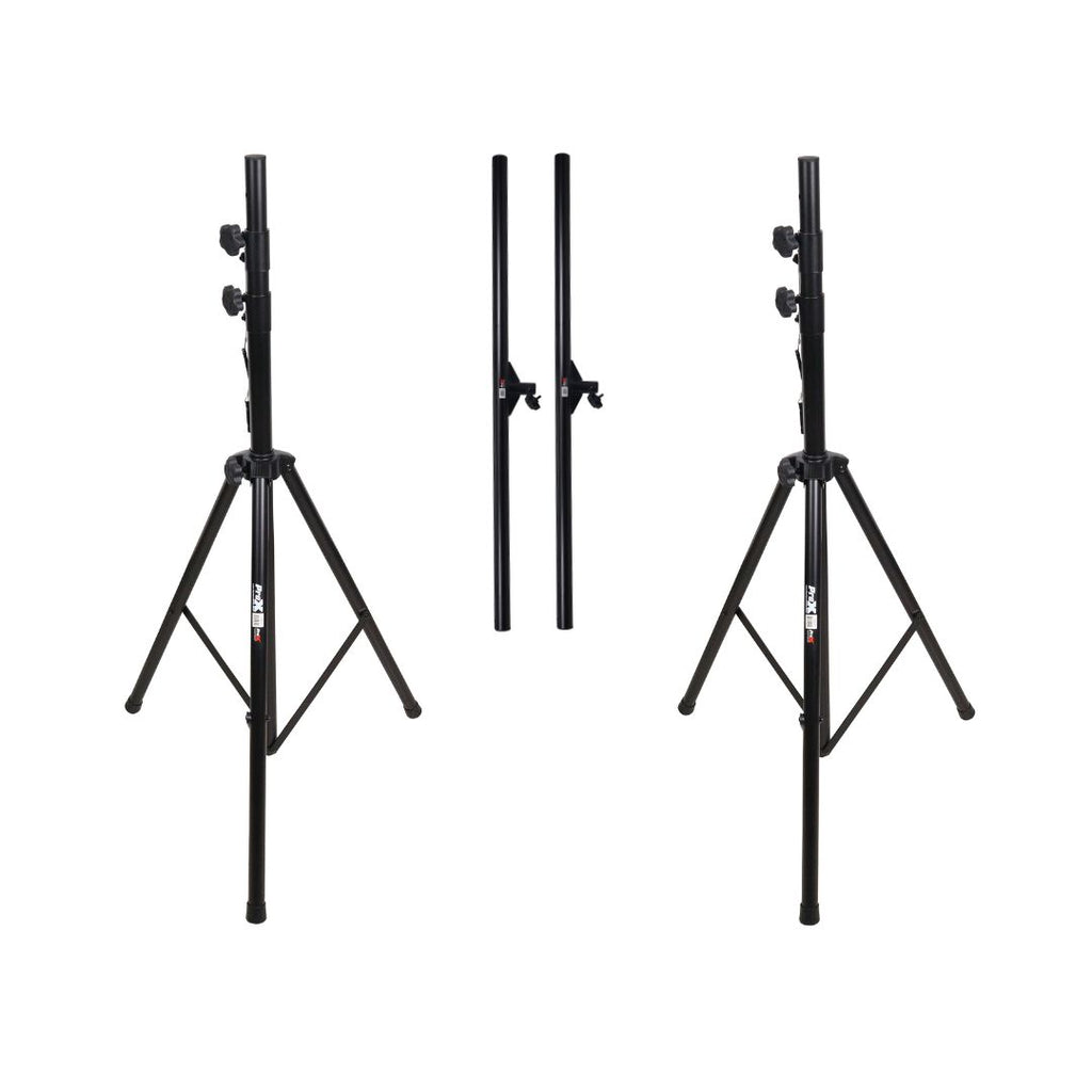 Set of (2) 10 Ft. DJ Stage Lighting Truss Stands System Includes (2) T-Adapters and (2) I-Beam Segments
