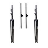 12 Ft Height Adjustable DJ Lighting Stand with (3) I-beam Sections – adjusts up to 12'H x 15'W