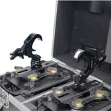 Set of (4) Quick 90º Folding Moving Head Clamp Adapters with T-C12 Truss Clamp 2 in. Diameter Black Finish - Max Load: 330 lbs